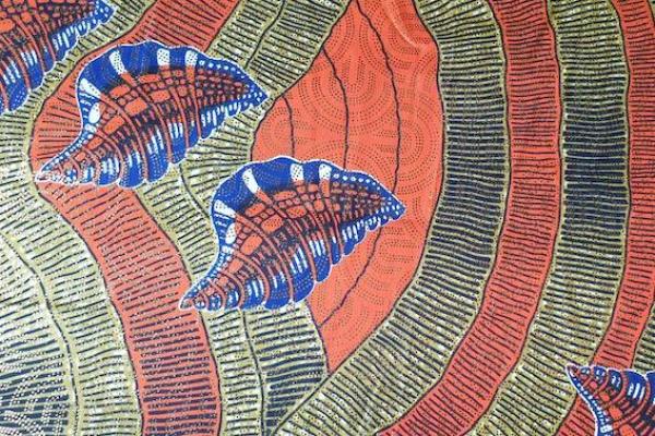 ORANGE SHELL-Osikani Stoff